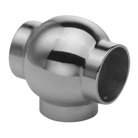 Lavi Industries Lavi Industries, Ball Tee, for 2" Tubing, Polished Stainless Steel 40-704/2